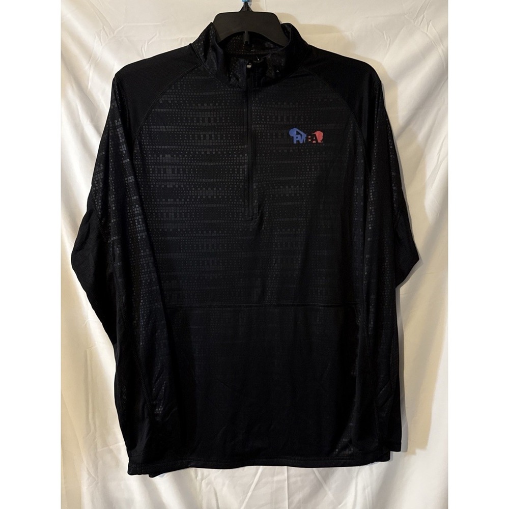 Holloway Jacket Adult Large Black Heat Seal Stretch Quarter Zip Pullover PMBA